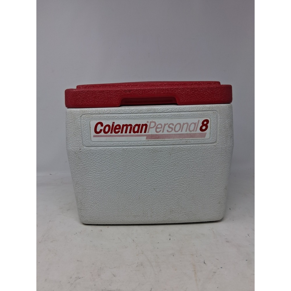 Coleman Personal 8 Portable Cooler Red White Vintage Model 5272 Made in USA